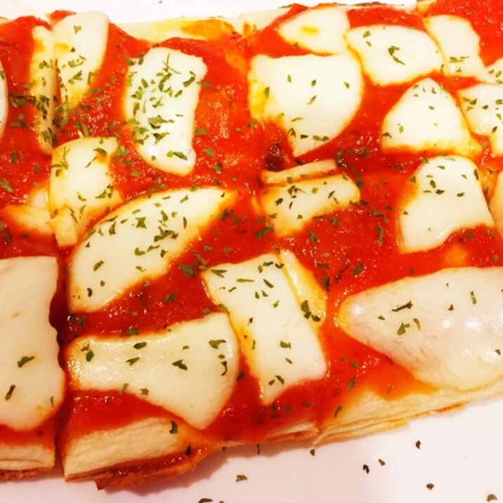 サクサク簡単 モッツァレラチーズパイピザ レシピ 作り方 By たかまさ 楽天レシピ